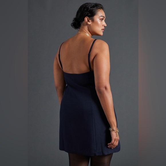 Anthropologie Mare Mare Cut Out Shift Mini Dress Navy Blue Size 1X - Picture 9 of 14
